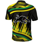 Panthers Rugby Mascot Polo Shirt Fierce Athlete Graphic in Sports Style