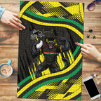 Panthers Rugby Mascot Puzzle Fierce Athlete Graphic in Sports Style