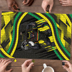 Panthers Rugby Mascot Puzzle Fierce Athlete Graphic in Sports Style