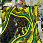 Panthers Rugby Mascot Quilt Fierce Athlete Graphic in Sports Style
