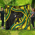 Panthers Rugby Mascot Quilt Fierce Athlete Graphic in Sports Style
