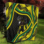 Panthers Rugby Mascot Quilt Fierce Athlete Graphic in Sports Style