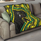 Panthers Rugby Mascot Quilt Fierce Athlete Graphic in Sports Style