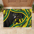 Panthers Rugby Mascot Rubber Doormat Fierce Athlete Graphic in Sports Style