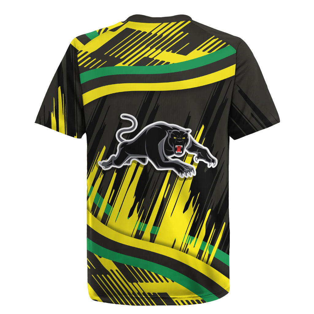 Panthers Rugby Mascot Rugby Jersey Fierce Athlete Graphic in Sports Style