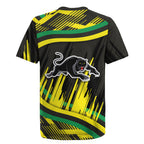 Panthers Rugby Mascot Rugby Jersey Fierce Athlete Graphic in Sports Style