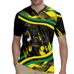 Panthers Rugby Mascot Rugby Jersey Fierce Athlete Graphic in Sports Style