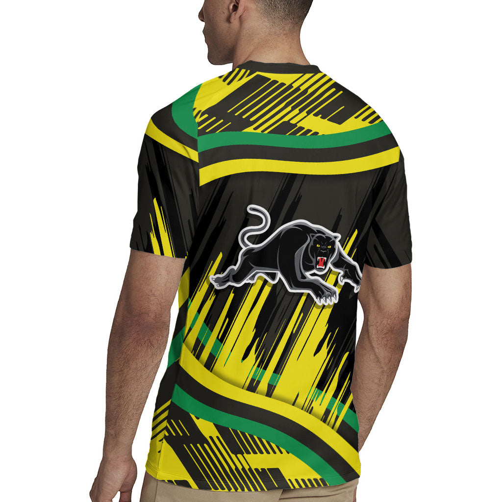 Panthers Rugby Mascot Rugby Jersey Fierce Athlete Graphic in Sports Style