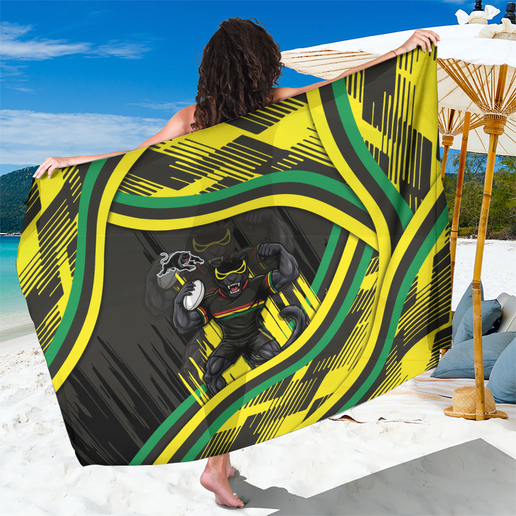 Panthers Rugby Mascot Sarong Fierce Athlete Graphic in Sports Style