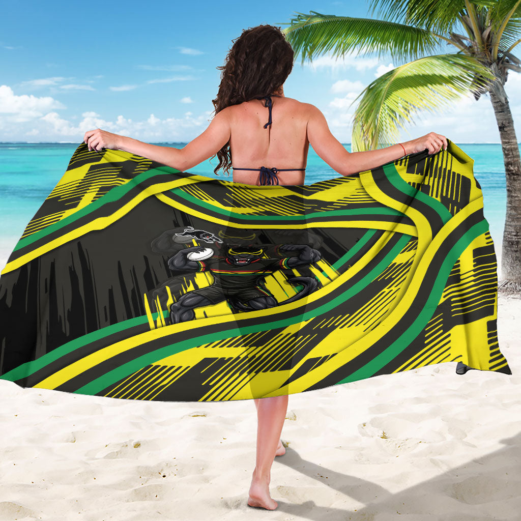Panthers Rugby Mascot Sarong Fierce Athlete Graphic in Sports Style