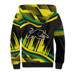 Panthers Rugby Mascot Sherpa Hoodie Fierce Athlete Graphic in Sports Style