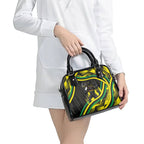 Panthers Rugby Mascot Shoulder Handbag Fierce Athlete Graphic in Sports Style
