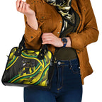 Panthers Rugby Mascot Shoulder Handbag Fierce Athlete Graphic in Sports Style