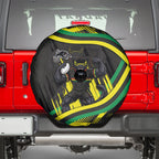 Panthers Rugby Mascot Spare Tire Cover Fierce Athlete Graphic in Sports Style