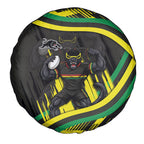 Panthers Rugby Mascot Spare Tire Cover Fierce Athlete Graphic in Sports Style