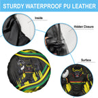 Panthers Rugby Mascot Spare Tire Cover Fierce Athlete Graphic in Sports Style