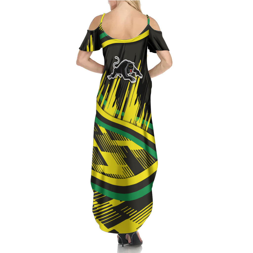 Panthers Rugby Mascot Summer Maxi Dress Fierce Athlete Graphic in Sports Style