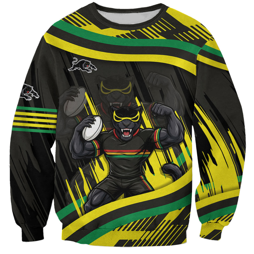 Panthers Rugby Mascot Sweatshirt Fierce Athlete Graphic in Sports Style