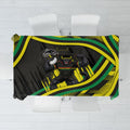 Panthers Rugby Mascot Tablecloth Fierce Athlete Graphic in Sports Style
