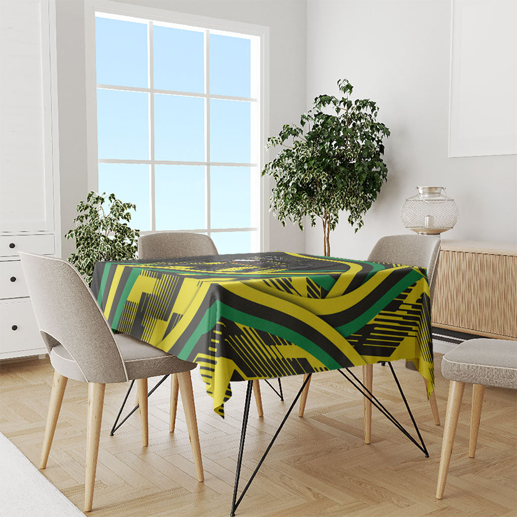 Panthers Rugby Mascot Tablecloth Fierce Athlete Graphic in Sports Style
