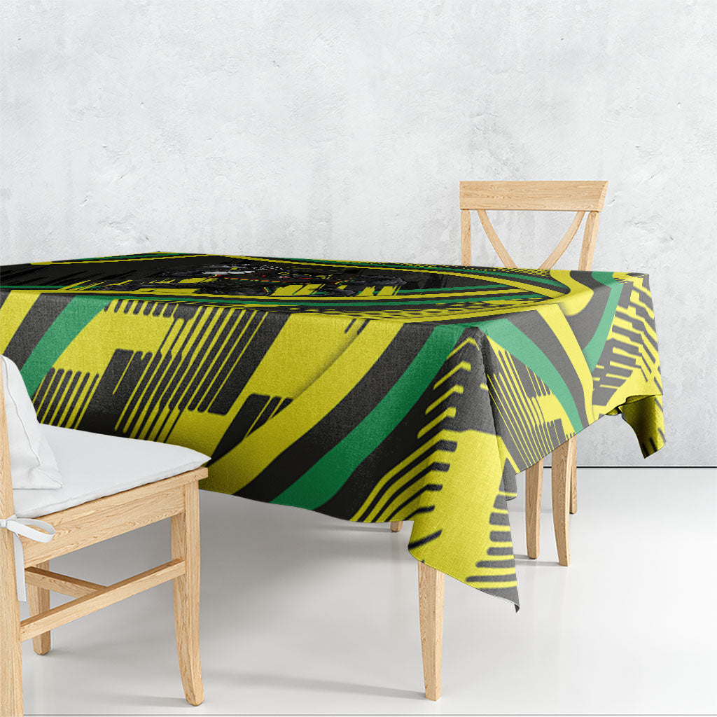 Panthers Rugby Mascot Tablecloth Fierce Athlete Graphic in Sports Style