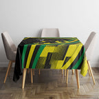 Panthers Rugby Mascot Tablecloth Fierce Athlete Graphic in Sports Style