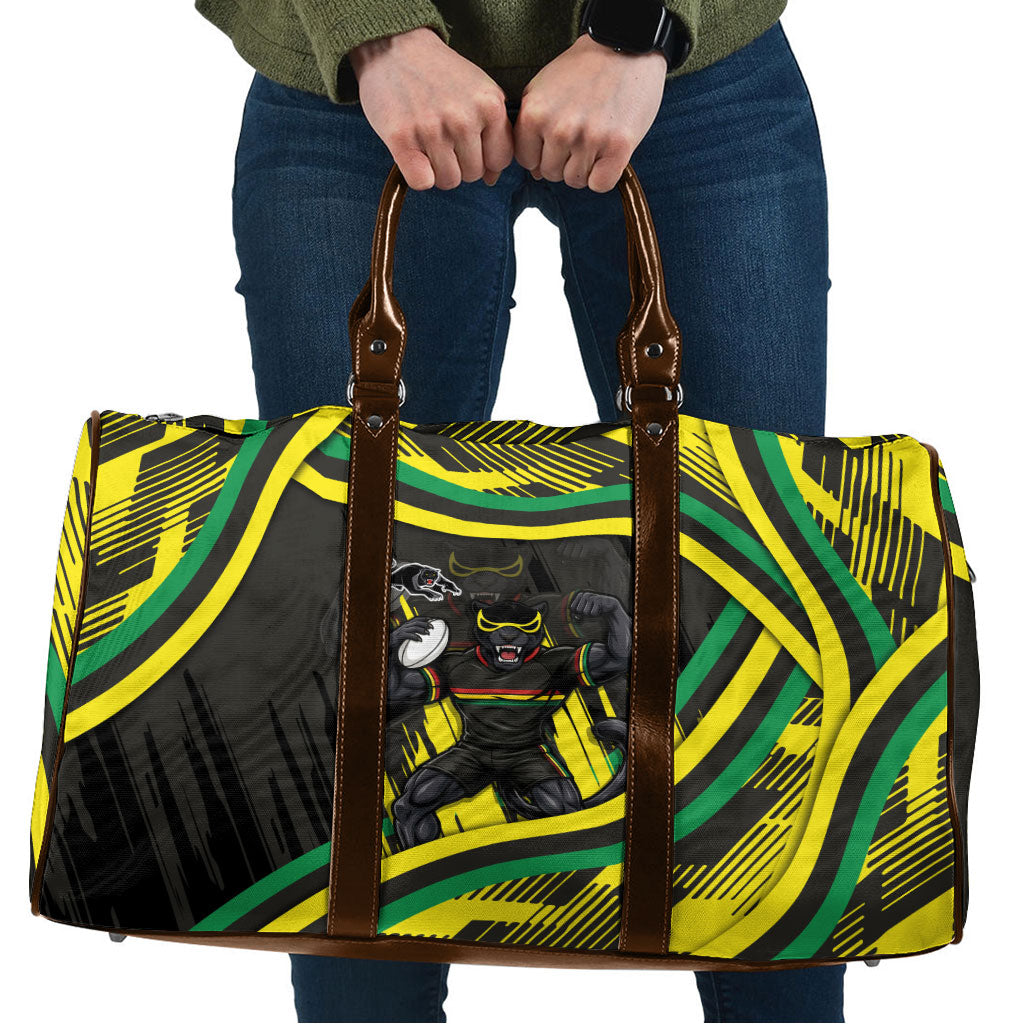 Panthers Rugby Mascot Travel Bag Fierce Athlete Graphic in Sports Style