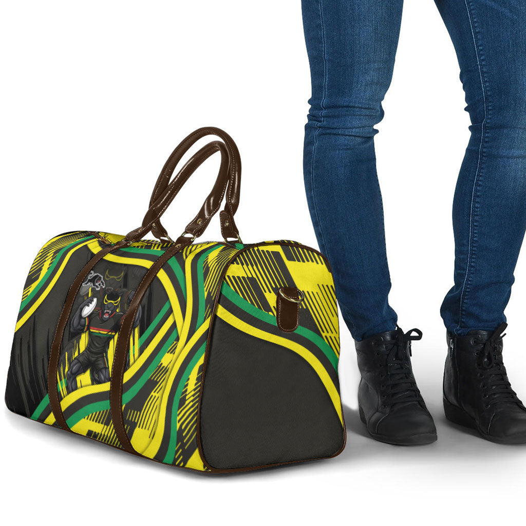Panthers Rugby Mascot Travel Bag Fierce Athlete Graphic in Sports Style