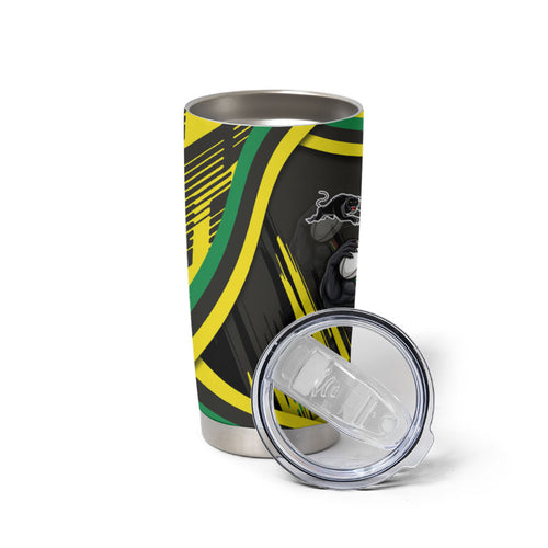 Panthers Rugby Mascot Tumbler Cup Fierce Athlete Graphic in Sports Style
