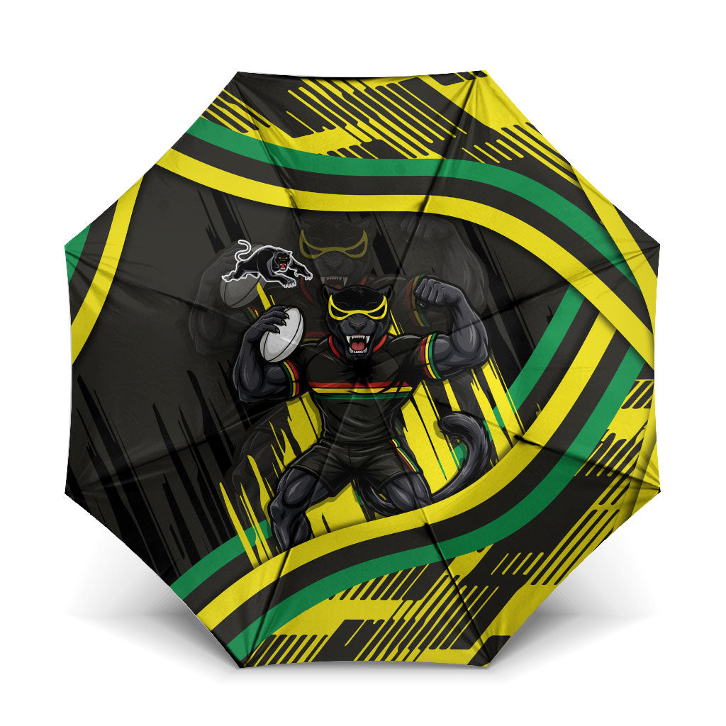 Panthers Rugby Mascot Umbrella Fierce Athlete Graphic in Sports Style