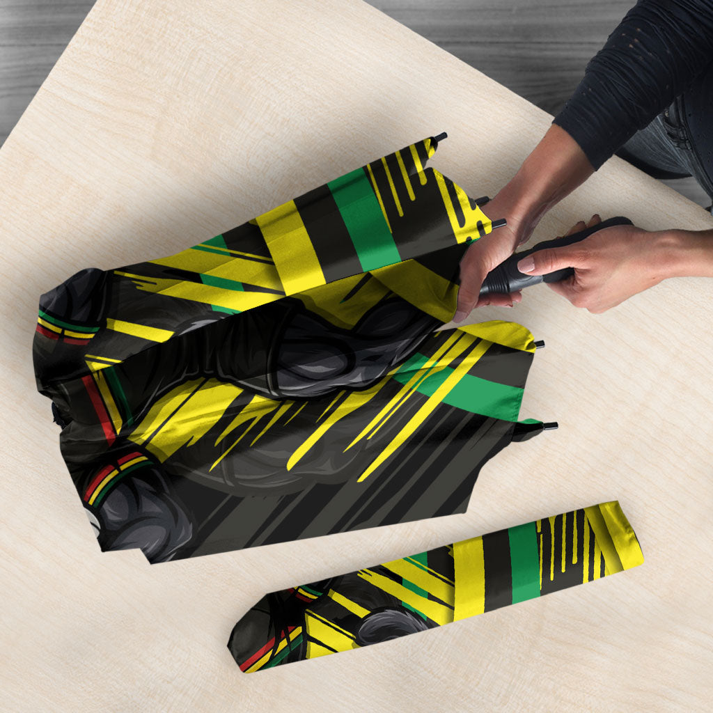Panthers Rugby Mascot Umbrella Fierce Athlete Graphic in Sports Style