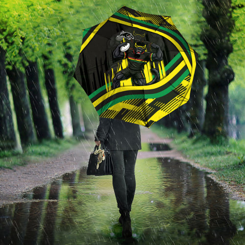 Panthers Rugby Mascot Umbrella Fierce Athlete Graphic in Sports Style