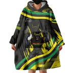 Panthers Rugby Mascot Wearable Blanket Hoodie Fierce Athlete Graphic in Sports Style
