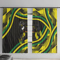 Panthers Rugby Mascot Window Curtain Fierce Athlete Graphic in Sports Style