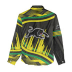 Panthers Rugby Mascot Women Casual Shirt Fierce Athlete Graphic in Sports Style
