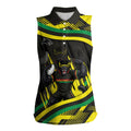 Panthers Rugby Mascot Women Sleeveless Polo Shirt Fierce Athlete Graphic in Sports Style
