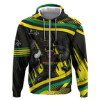 Panthers Rugby Mascot Zip Hoodie Fierce Athlete Graphic in Sports Style