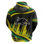 Panthers Rugby Mascot Zip Hoodie Fierce Athlete Graphic in Sports Style