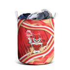 Dolphins Rugby Mascot Laundry Basket Fierce Athlete Graphic in Sports Style