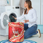 Dolphins Rugby Mascot Laundry Basket Fierce Athlete Graphic in Sports Style