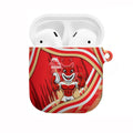 Dolphins Rugby Mascot AirPods Case Fierce Athlete Graphic in Sports Style