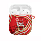 Dolphins Rugby Mascot AirPods Case Fierce Athlete Graphic in Sports Style