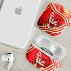 Dolphins Rugby Mascot AirPods Case Fierce Athlete Graphic in Sports Style