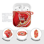 Dolphins Rugby Mascot AirPods Case Fierce Athlete Graphic in Sports Style