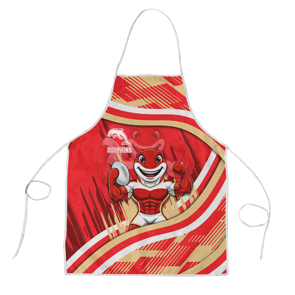 Dolphins Rugby Mascot Apron Fierce Athlete Graphic in Sports Style