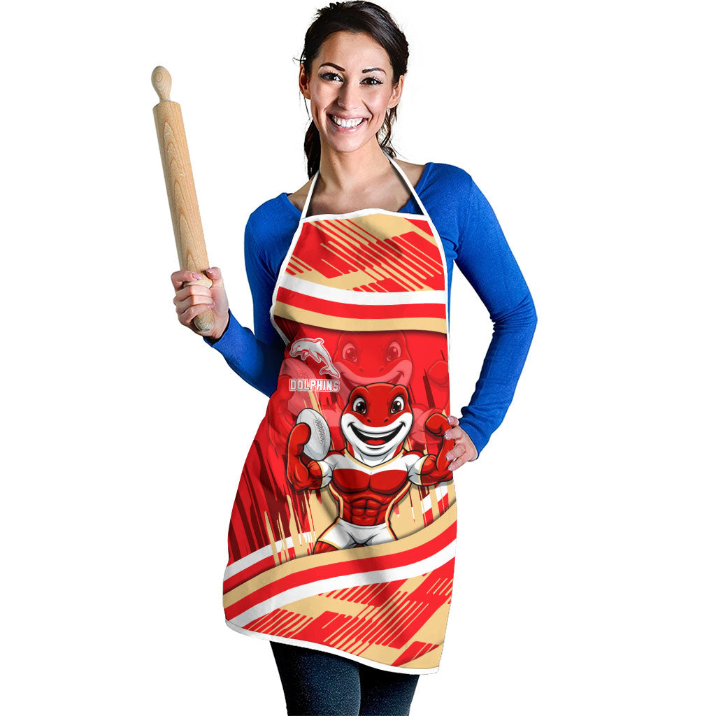 Dolphins Rugby Mascot Apron Fierce Athlete Graphic in Sports Style
