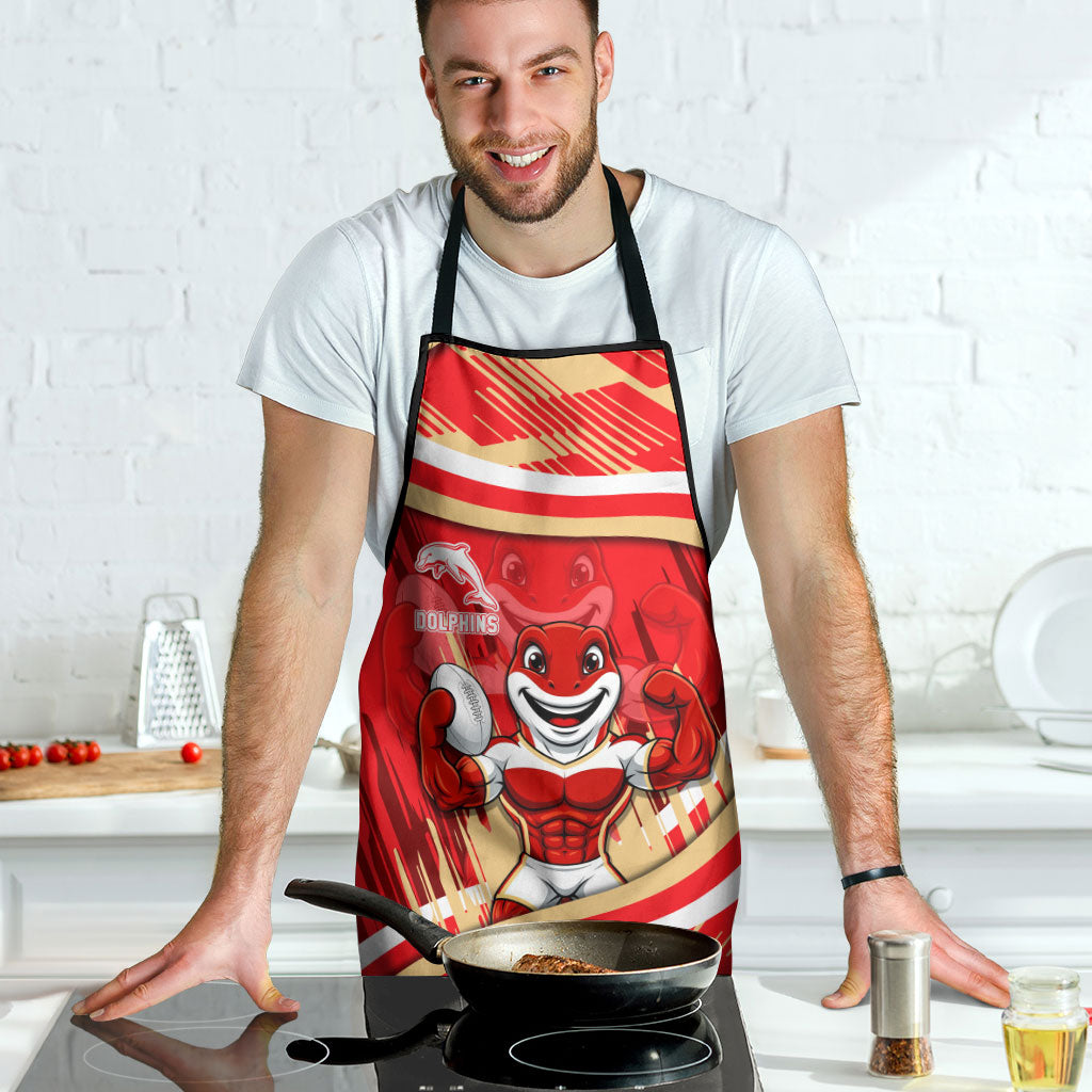 Dolphins Rugby Mascot Apron Fierce Athlete Graphic in Sports Style