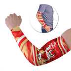 Dolphins Rugby Mascot Arm Sleeves Fierce Athlete Graphic in Sports Style
