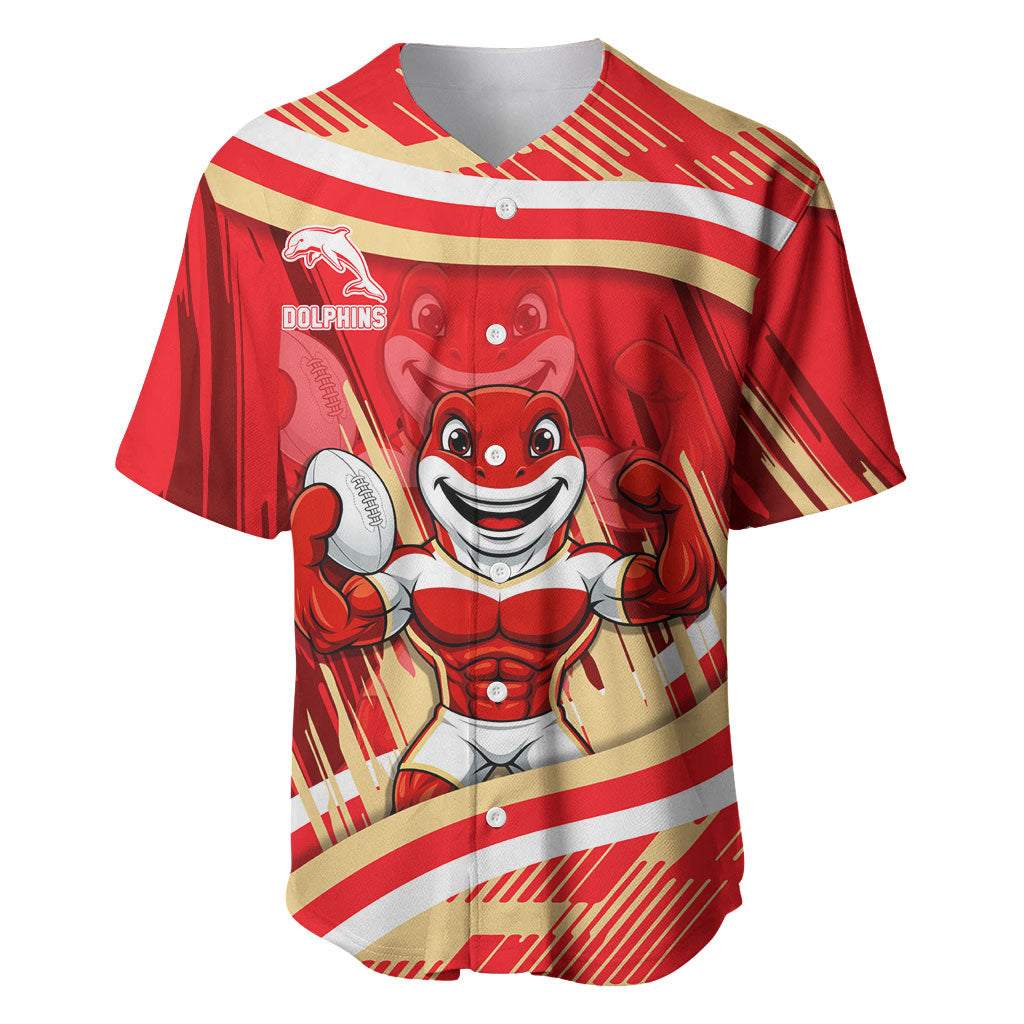Dolphins Rugby Mascot Baseball Jersey Fierce Athlete Graphic in Sports Style
