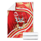 Dolphins Rugby Mascot Blanket Fierce Athlete Graphic in Sports Style